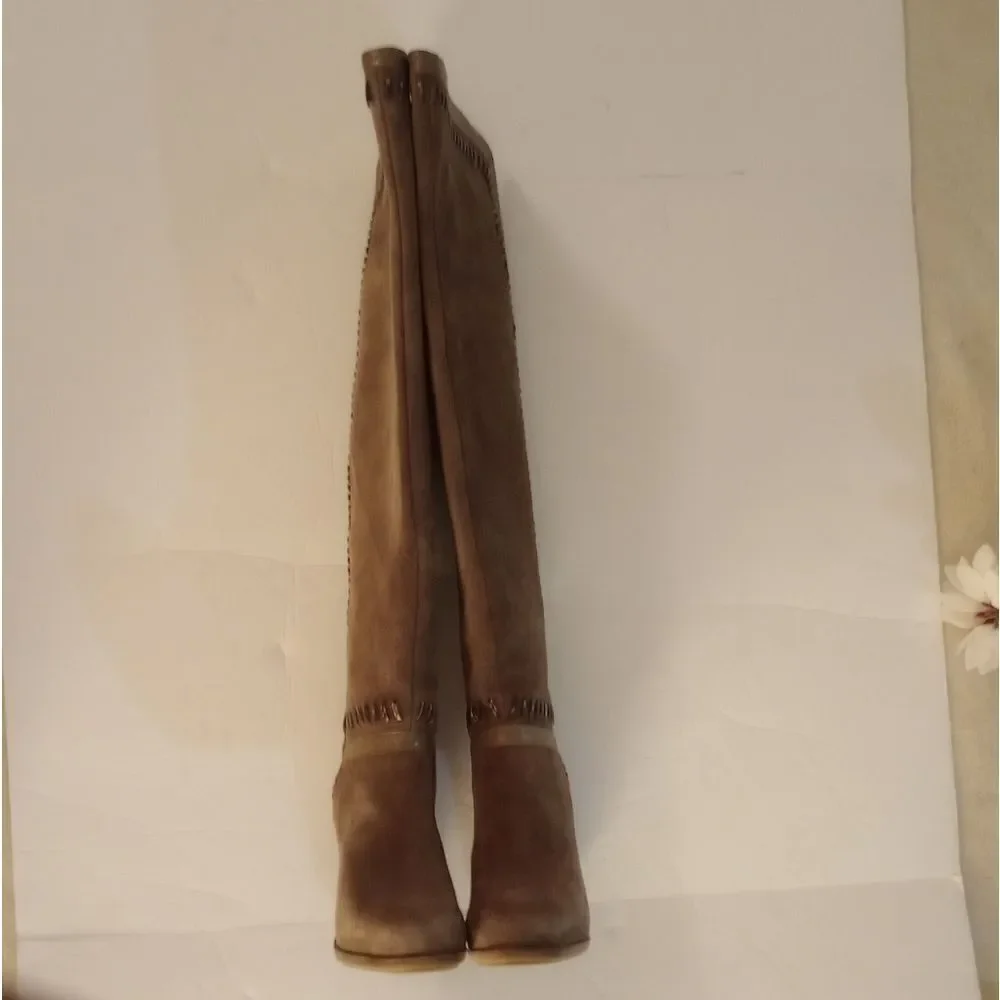 👢CARLOS SANTANA Marina Over-the-knee Marina Boots - Taupe